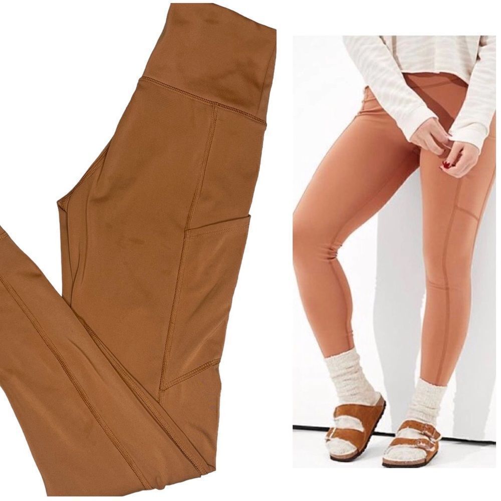 American Eagle The Everything Pocket Leggings Size XS Rust Brown Tan Athletic‎